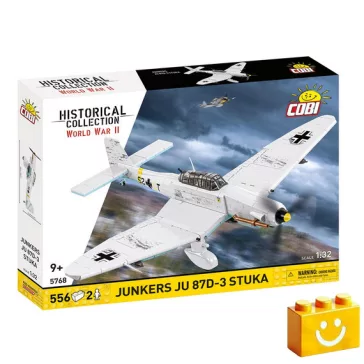   COBI 5768 - Junkers Ju 87 D-3 Stuka zuhanóbomázó - Téli álcázófestés - 100% kompatibilis minden más kedvelt márkával