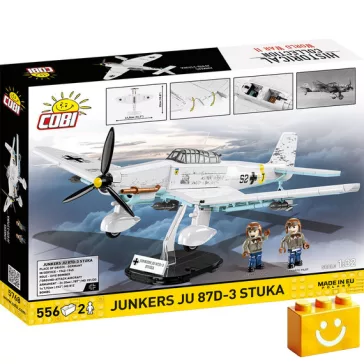   COBI 5768 - Junkers Ju 87 D-3 Stuka zuhanóbomázó - Téli álcázófestés - 100% kompatibilis minden más kedvelt márkával
