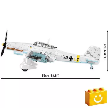   COBI 5768 - Junkers Ju 87 D-3 Stuka zuhanóbomázó - Téli álcázófestés - 100% kompatibilis minden más kedvelt márkával