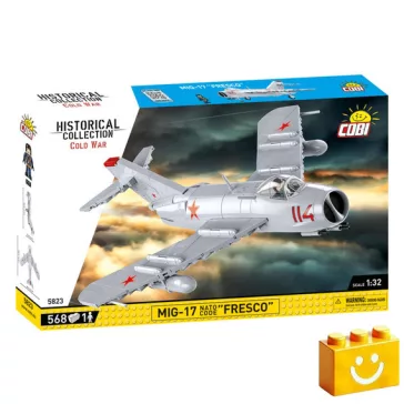   COBI 5823 – MiG-17 'Fresco' – Szovjet vadászgép építőjáték – 100% kompatibilis minden más kedvelt márkával