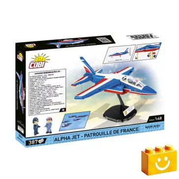   COBI 5841A – Alpha Jet – Patrouille de France – Francia bemutató repülőgép építőjáték – 100% kompatibilis minden más kedvelt márkával