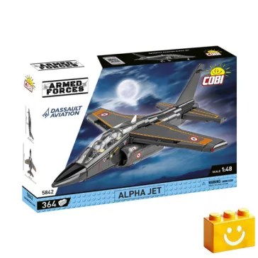   COBI 5842 – Alpha Jet – Francia kiképző repülőgép építőjáték – 100% kompatibilis minden más kedvelt márkával