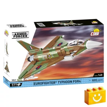   COBI 5843 – Eurofighter Typhoon FGR4 – Brit többcélú vadászgép építőjáték – 100% kompatibilis minden más kedvelt márkával