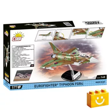   COBI 5843 – Eurofighter Typhoon FGR4 – Brit többcélú vadászgép építőjáték – 100% kompatibilis minden más kedvelt márkával