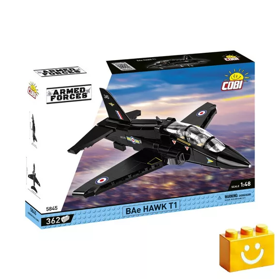 COBI 5845 – BAe Hawk T1 – Brit kiképző repülőgép építőjáték – 100% kompatibilis minden más kedvelt márkával COBI 5845 – BAe Hawk T1 – Brit kiképző repülőgép építőjáték – 100% kompatibilis minden más kedvelt márkával