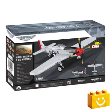   COBI 5847 - P-51D Mustang vadászrepülőgép építőjáték – 100% kompatibilis minden más kedvelt márkával
