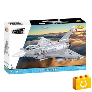   COBI 5848 – Eurofighter Typhoon – Német többcélú vadászgép építőjáték – 100% kompatibilis minden más kedvelt márkával