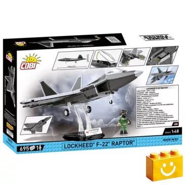   COBI 5855 – Lockheed F-22 Raptor – Lopakodó vadászgép építőjáték – 100% kompatibilis minden más kedvelt márkával