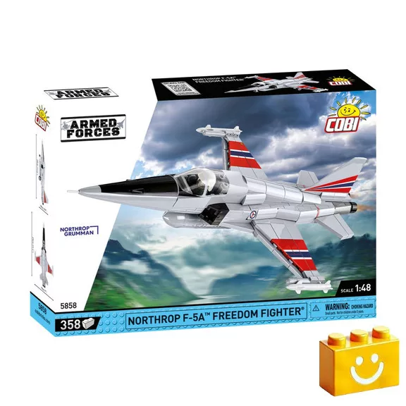 COBI 5858 – Northrop F-5A Freedom Fighter – Vadászgép építőjáték – 100% kompatibilis minden más kedvelt márkával COBI 5858 – Northrop F-5A Freedom Fighter – Vadászgép építőjáték – 100% kompatibilis minden más kedvelt márkával