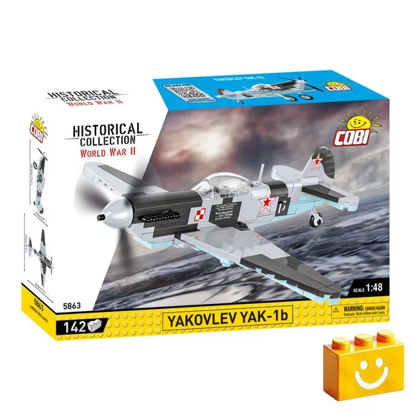 COBI 5863 - Jakovlev Jak-1b vadászgép építőjáték – 100% kompatibilis minden más kedvelt márkával COBI 5863 - Jakovlev Jak-1b vadászgép építőjáték – 100% kompatibilis minden más kedvelt márkával