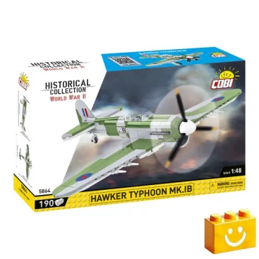   COBI 5864 - Hawker Typhoon Mk.IB vadászbombázó építőjáték – 100% kompatibilis minden más kedvelt márkával