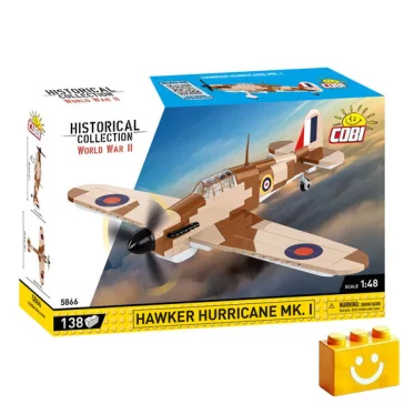   COBI 5866 - Hawker Hurricane Mk.I vadászgép építőjáték – 100% kompatibilis minden más kedvelt márkával