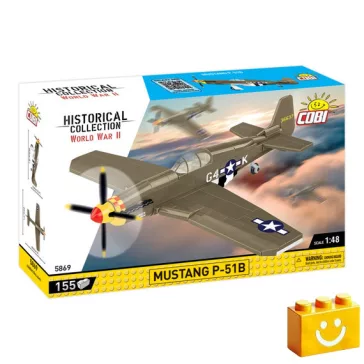   COBI 5869 - Mustang P-51B vadászgép építőjáték – 100% kompatibilis minden más kedvelt márkával