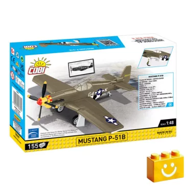   COBI 5869 - Mustang P-51B vadászgép építőjáték – 100% kompatibilis minden más kedvelt márkával