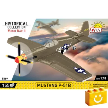   COBI 5869 - Mustang P-51B vadászgép építőjáték – 100% kompatibilis minden más kedvelt márkával