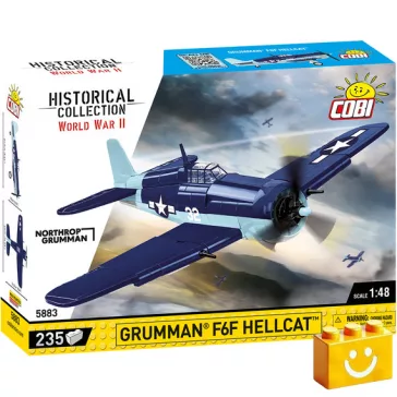   COBI 5883 - Grumman F6F Hellcat vadászgép építőjáték – 100% kompatibilis minden más kedvelt márkával