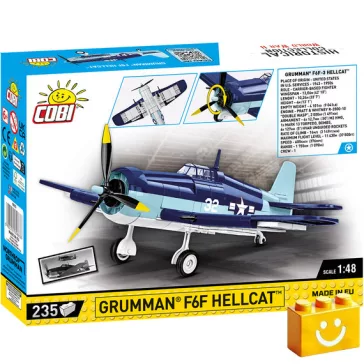   COBI 5883 - Grumman F6F Hellcat vadászgép építőjáték – 100% kompatibilis minden más kedvelt márkával