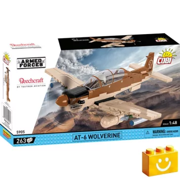   COBI 5905 – AT-6 Wolverine (Beechcraft) – Könnyű támadó repülőgép építőjáték – 100% kompatibilis minden más kedvelt márkával