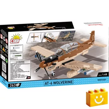   COBI 5905 – AT-6 Wolverine (Beechcraft) – Könnyű támadó repülőgép építőjáték – 100% kompatibilis minden más kedvelt márkával