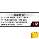 COBI 5918 - MiG-21MF - Lengyel és szovjet változat - 100% kompatibilis minden más kedvelt márkával COBI 5918 - MiG-21MF - Lengyel és szovjet változat - 100% kompatibilis minden más kedvelt márkával
