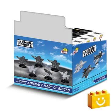   COBI 5942 - Armed Forces CDU Aircrafts Display - 20 db-os 1:300 repülőgép bemutatócsomag - 100% kompatibilis minden más kedvelt márkával