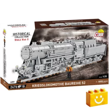   COBI 6281 - Kriegslokomotive Baureihe 52 gőzmozdony építőjáték  – 100% kompatibilis minden más kedvelt márkával