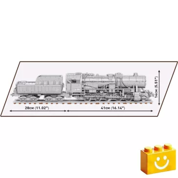   COBI 6281 - Kriegslokomotive Baureihe 52 gőzmozdony építőjáték  – 100% kompatibilis minden más kedvelt márkával