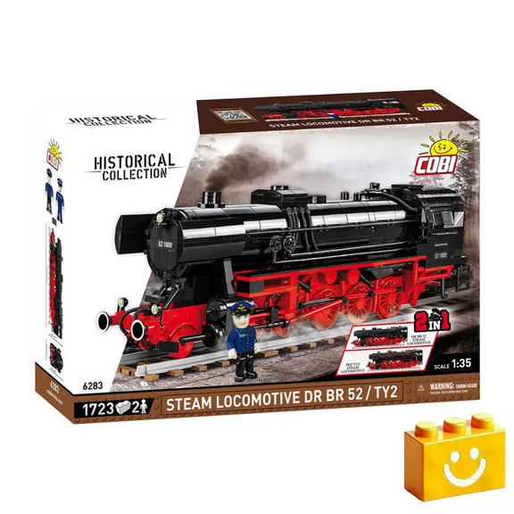 COBI 6283 – DR BR 52/Ty2 gőzmozdony építőjáték – 100% kompatibilis minden más kedvelt márkával COBI 6283 – DR BR 52/Ty2 gőzmozdony építőjáték – 100% kompatibilis minden más kedvelt márkával