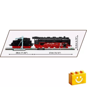   COBI 6286 - DR BR 03 gőzmozdony és vízdaru építőjáték – 100% kompatibilis minden más kedvelt márkával