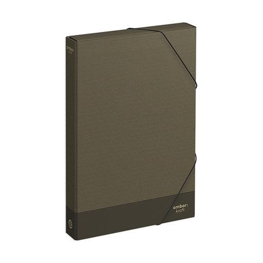 Füzetbox, 40 mm, karton, A4, AMBAR "Kraft", vegyes színek