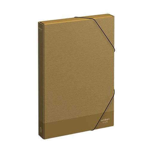Füzetbox, 40 mm, karton, A4, AMBAR "Kraft", vegyes színek