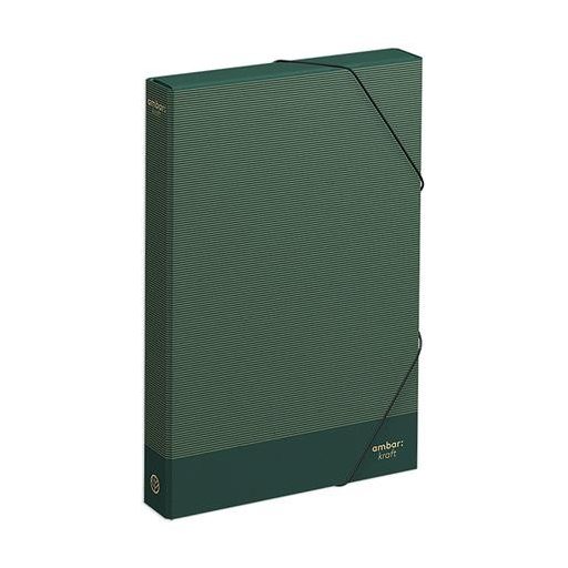 Füzetbox, 40 mm, karton, A4, AMBAR "Kraft", vegyes színek