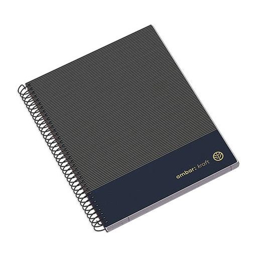 Spirálfüzet, A4, vonalas, 100 lap, keményfedeles, AMBAR "Kraft", vegyes színek