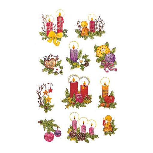 Matrica, papír, 2 ív, 76x120 mm, AVERY ZWECKFORM, "Z-Design No.4050", díszes fenyőágak