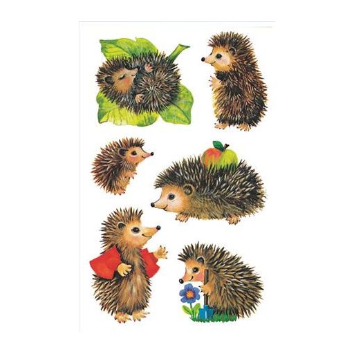 Matrica, papír, 3 ív, 76x120 mm,  AVERY ZWECKFORM, "Z-Design No.4306", sünik