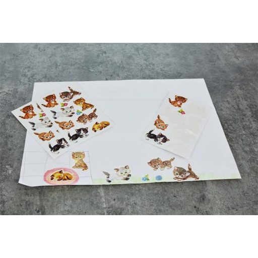 Matrica, papír, 3 ív, 76x120 mm, AVERY ZWECKFORM, "Z-Design No.4346", kiscicusok