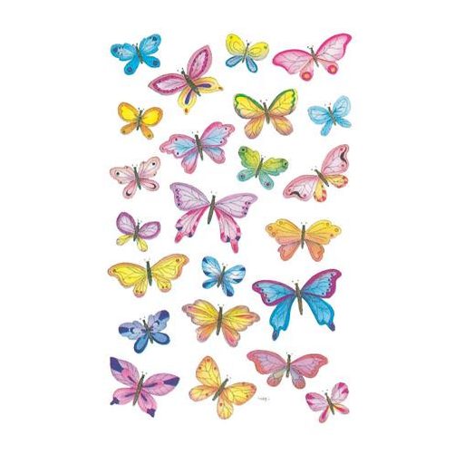 Matrica, papír, 3 ív, 76x120 mm, AVERY ZWECKFORM, "Z-Design No.4390", pillangók