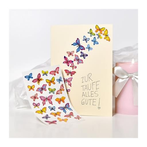 Matrica, papír, 3 ív, 76x120 mm, AVERY ZWECKFORM, "Z-Design No.4462", lepkék