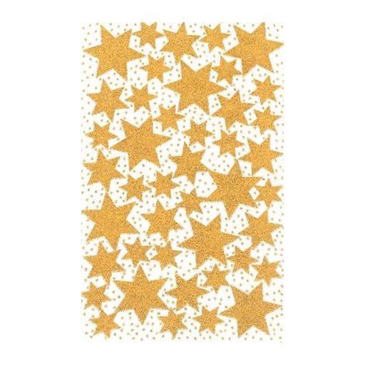 Matrica, 2 ív, 76x120 mm, AVERY ZWECKFORM, "Z-Design No.52225", arany csillagok