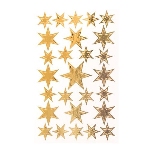 Matrica,  1 ív, 76x120 mm, AVERY ZWECKFORM, "Z-Design No.52252", arany csillagok