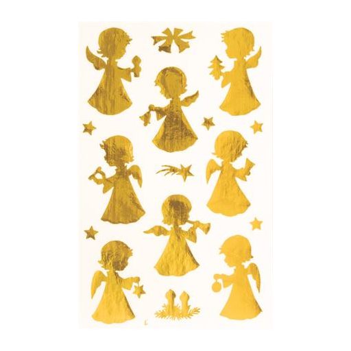 Matrica,  2 ív, 76x120 mm, AVERY ZWECKFORM, "Z-Design No.52393", arany angyalkák
