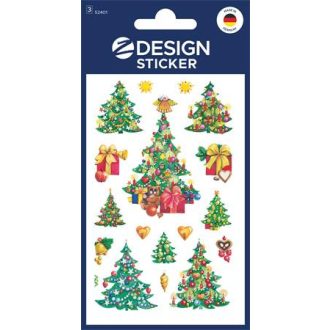   Matrica, papír,  3 ív, 76x120 mm, AVERY ZWECKFORM, "Z-Design No.52401", karácsonyfa