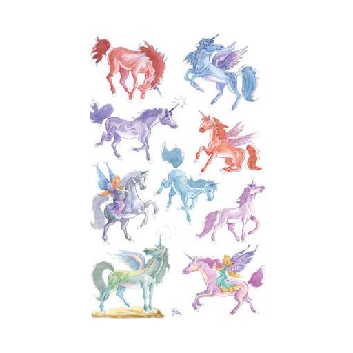 Matrica, papír, 1 ív, 76x120 mm, AVERY ZWECKFORM, "Z-Design No.53148", unikornisok