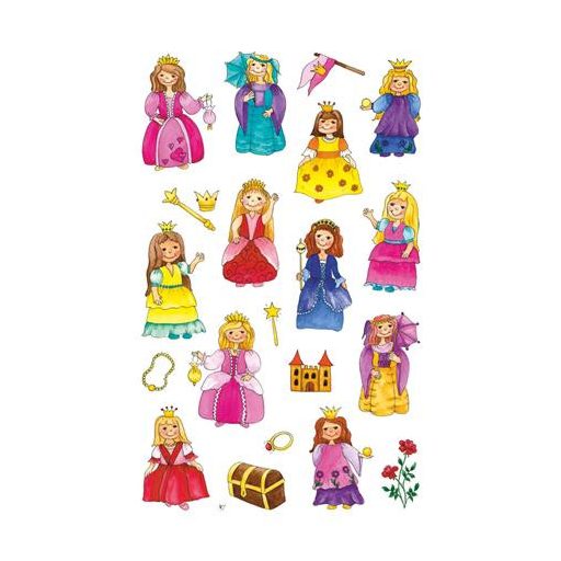 Matrica, papír, 3 ív, 76x120 mm, AVERY ZWECKFORM, "Z-Design No.53198", királylány