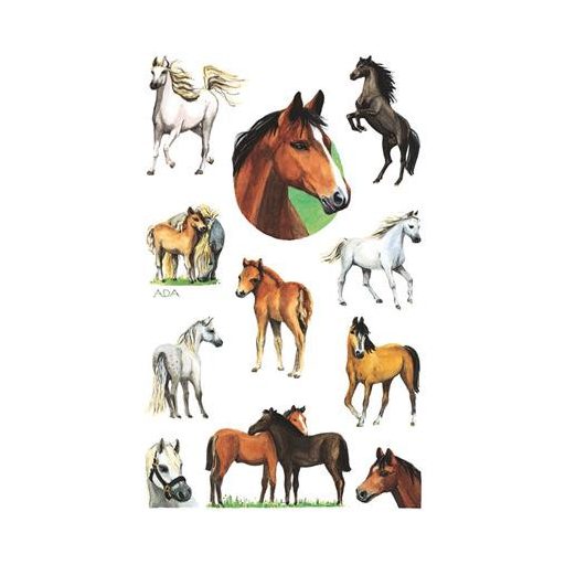 Matrica, papír, 2 ív, 76x120 mm, AVERY ZWECKFORM, "Z-Design No.53483", csillogó lovak