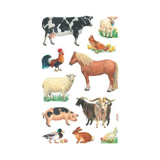 Matrica, papír, 3 ív, 76x120 mm, AVERY ZWECKFORM, "Z-Design No.53720", háziállatok