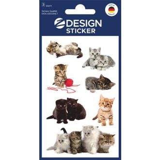   Matrica, papír,  3 ív, 76x120 mm, AVERY ZWECKFORM, "Z-Design No.55971", játékos kölyök cicák