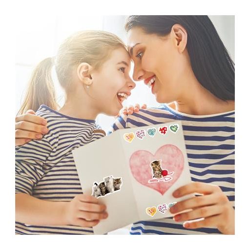 Matrica, papír,  3 ív, 76x120 mm, AVERY ZWECKFORM, "Z-Design No.55971", játékos kölyök cicák