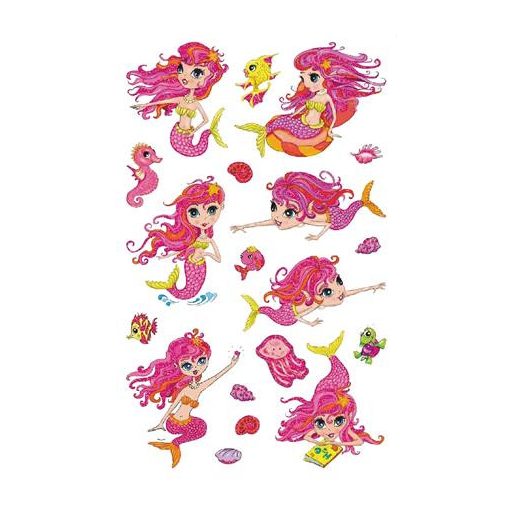 Matrica, fólia,  1 ív, 76x120 mm, AVERY ZWECKFORM, "Z-Design No.56061",  hableány