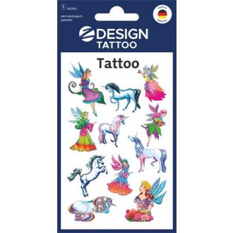   Matrica, tetoválás, 1 ív, 76x120 mm, AVERY ZWECKFORM, "Z-Design No.56390",  tündérek
